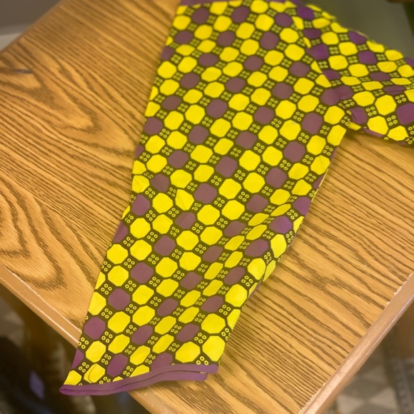 Africana prong Top/pant drawstring yellow royal purple - Picture 8 of 10